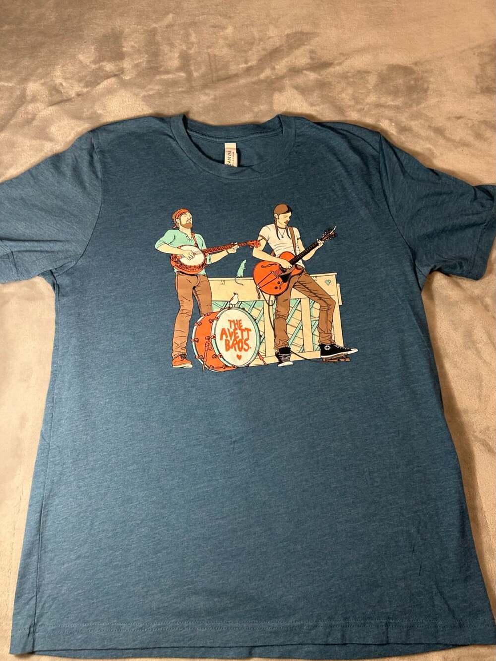 The Avett Brothers On Stage T-Shirt mens Size L Blue